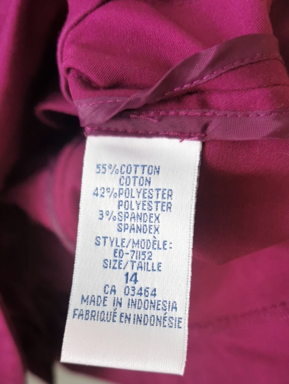 Ricki's Short Sleeve Womens Magenta Careerwear Office Casual Blazer. Size 14 - Picture 7 of 7